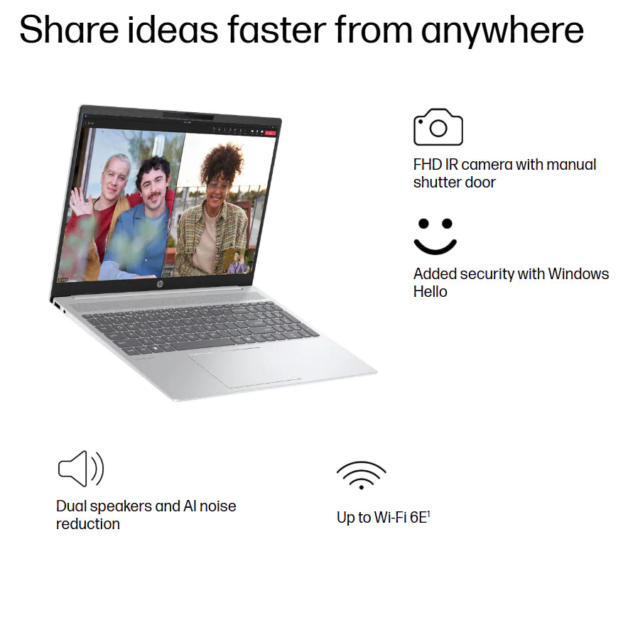 HP OmniBook 5  Intel® Core™ Ultra 9 285H | 32GB DDR5 RAM ; 1 TB NVMe™ SSD | Intel® Arc™ 140T GPU | 16 inch 2K IPS Touch Screen Display | Backlit Keyboard | Windows 11 |  Glacier silver