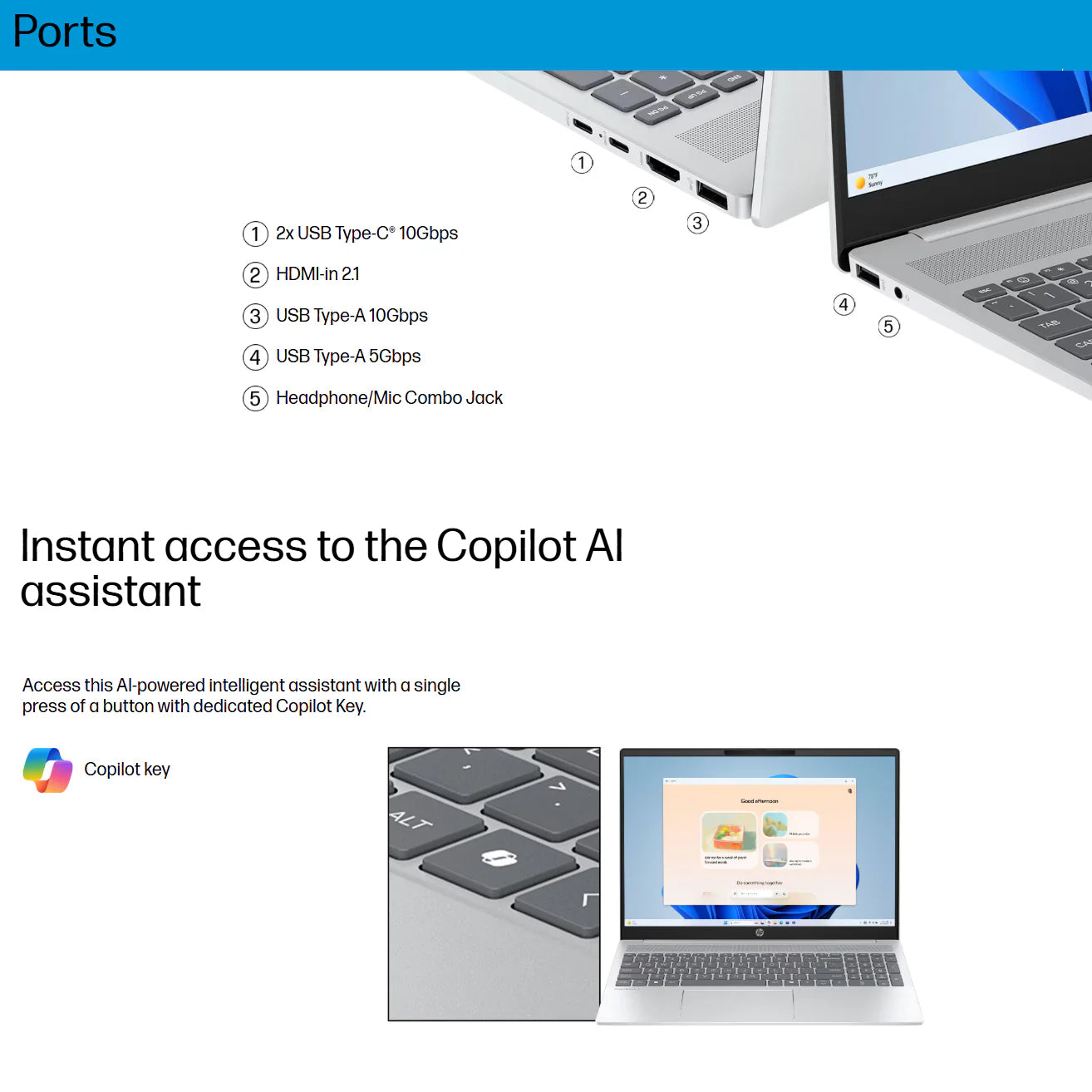 HP OmniBook 5  Intel® Core™ Ultra 9 285H | 32GB DDR5 RAM ; 1 TB NVMe™ SSD | Intel® Arc™ 140T GPU | 16 inch 2K IPS Touch Screen Display | Backlit Keyboard | Windows 11 |  Glacier silver