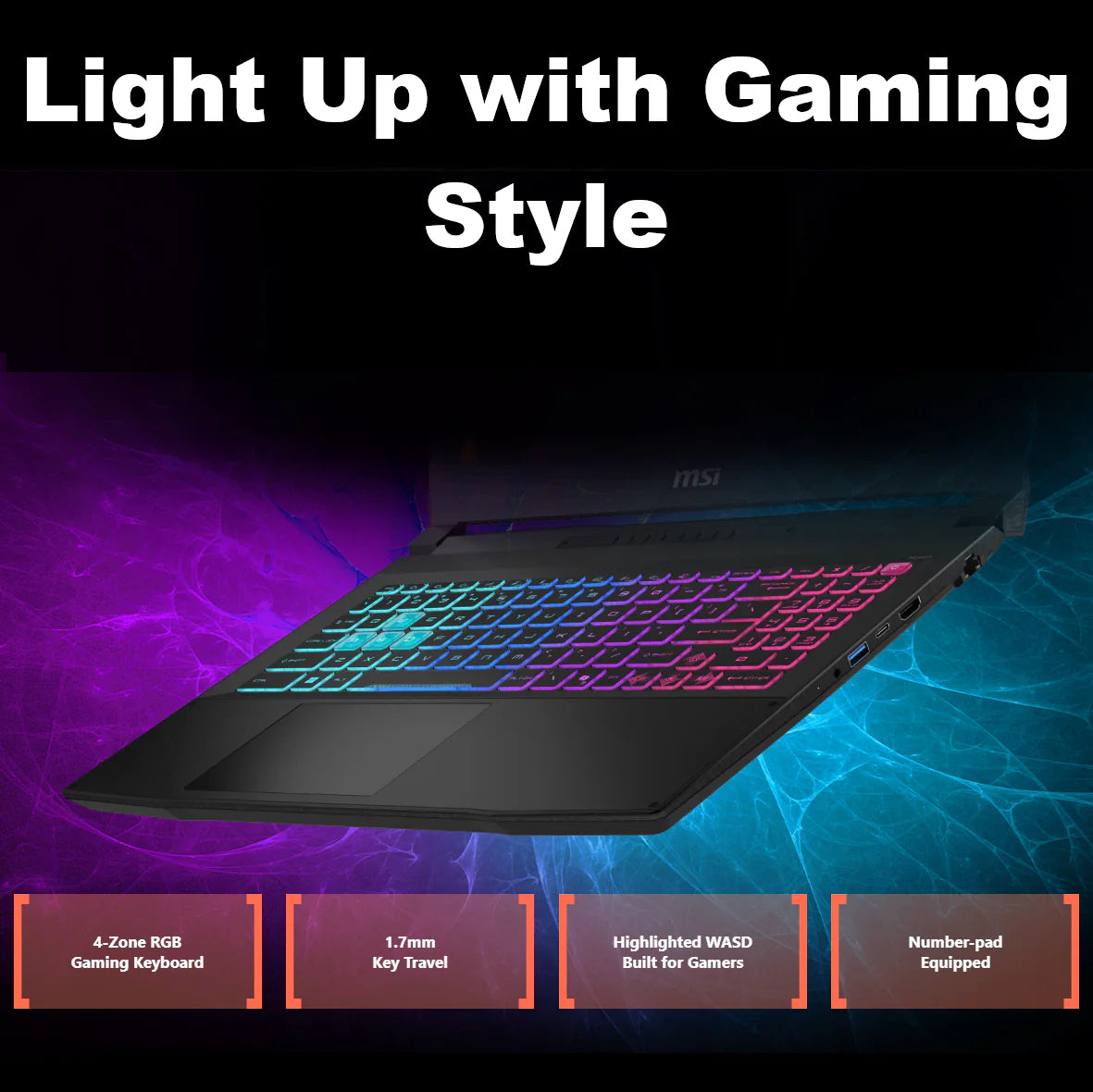 MSI Katana 15 HX B14WGK Intel® Core i9-14900HX | 32GB DDR5 RAM ; 1TB NVMe SSD | RTX 5070 , 8GB | 15.6” QHD 165Hz IPS Display | 4-Zone RGB Backlit Keyboard | Windows 11 | BLACK
