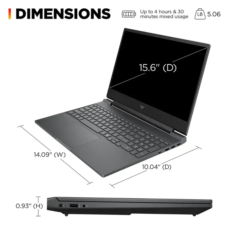 Victus by HP Intel® Core™ i5-13420H | 8GB DDR4 RAM , 512GB NVMe SSD | RTX™ 3050 , 6GB | 15.6-inch FHD 144 Hz IPS Display | Backlit Keyboard | Windows 11 | Moonstone Grey
