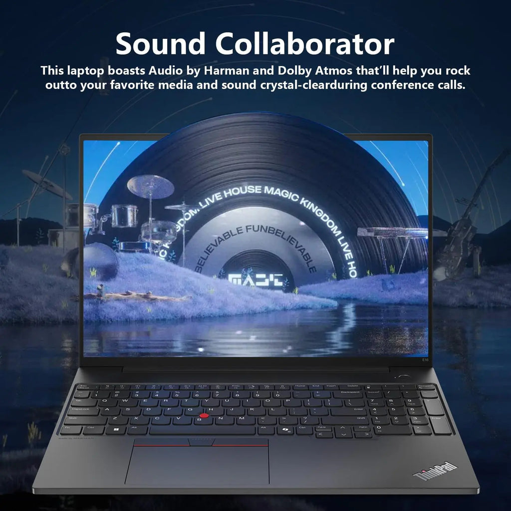 LENOVO AI PC ThinkPad E16 Gen 3 Intel® Core Ultra 7 255H with AI Boost, up to 13 TOPS | 16GB DDR5 RAM , 512GB SSD NVMe® | 16 Inch WUXGA IPS Display | Backlit Keyboard | DOS | Lenovo® Top loader Bag Incl. | Carbon Black