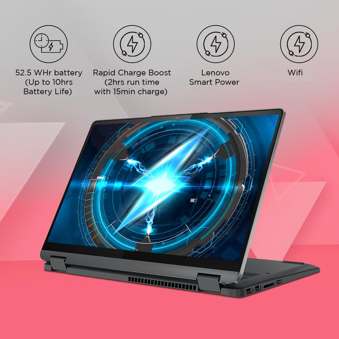 Lenovo IdeaPad Flex 5 14IAU7 Intel® Core™ i5-1235U | 8GB DDR4x RAM ; 512GB SSD | 14- inch WUXGA Touchscreen Display | Intel® Iris® Xe Graphics|Windows® 11 Home in S mode, | Fingerprint Reader | Storm Grey
