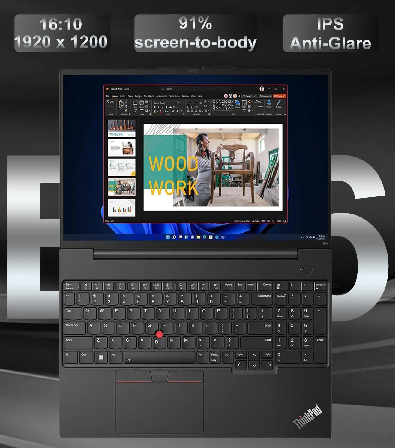 Lenovo ThinkPad E16 Gen 2 Intel® Core™ Ultra 5 125U | 8GB DDR5 RAM ; 512GB SSD |  16 inch WUXGA IPS Display | Intel® Graphics | DOS | Graphite Black