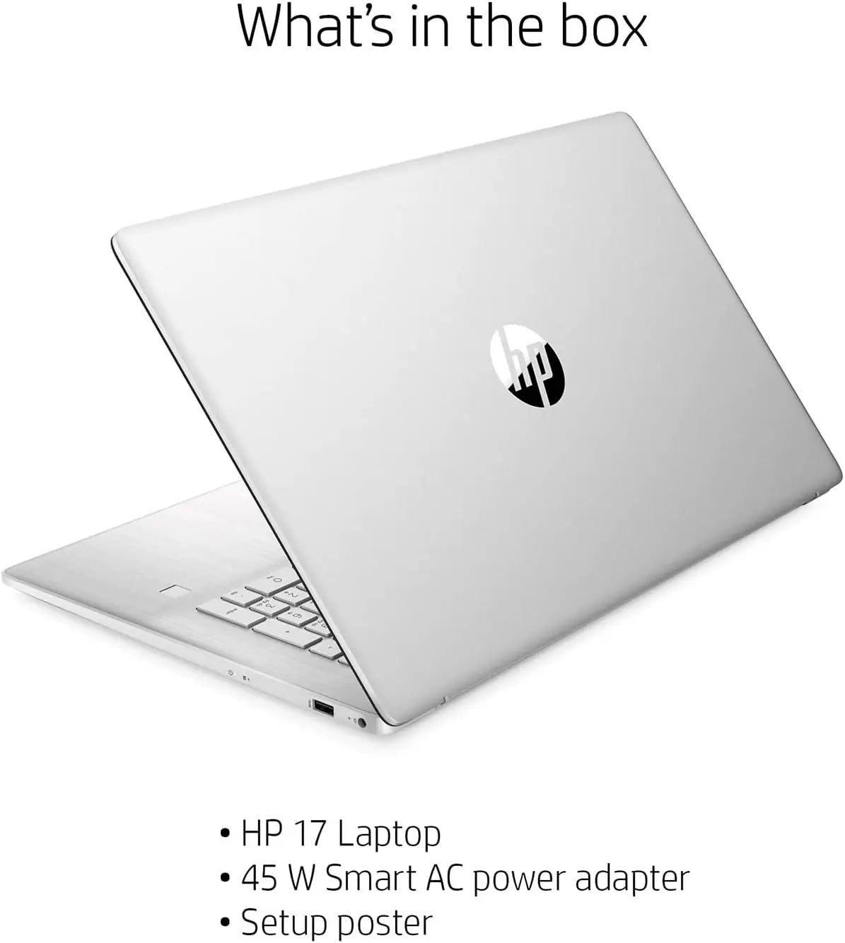 HP 17-cp3005dx Series : AMD Ryzen™ 5 7430U | 8GB DDR4 RAM ; 512GB NVMe™ SSD | AMD Radeon™ Graphics | 17.3 inch FHD IPS Display | Windows 11 | Natural Silver