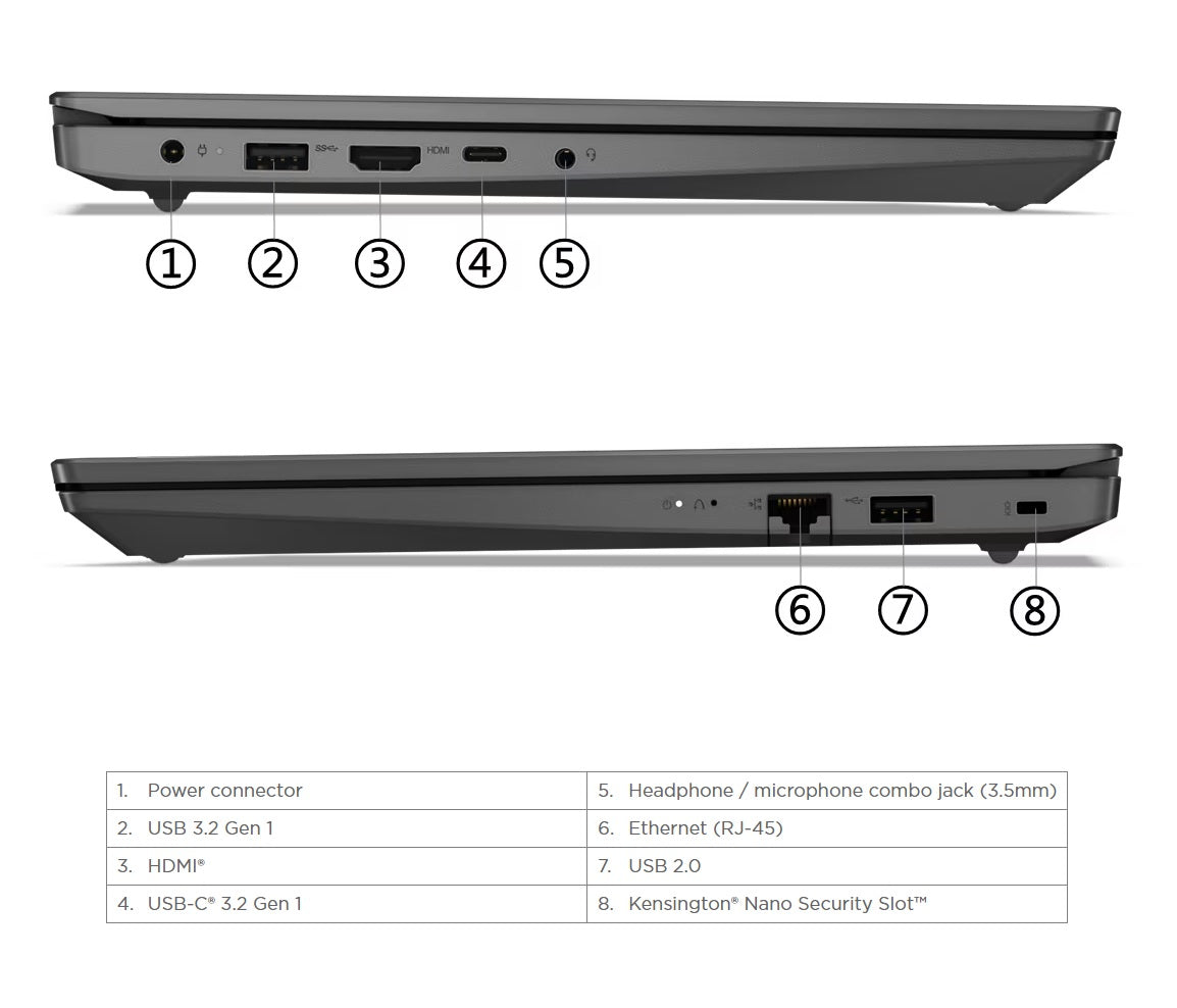 Lenovo V15 G4 IRU Intel® Core™ i5-13420H | 8GB DDR4 RAM ; 256GB SSD | 15.6″ FHD TN Display | English Arabic keyboard  | DOS | Intel® UHD Graphics | Lenovo® 15.6″ Laptop Casual Toploader | Business Black