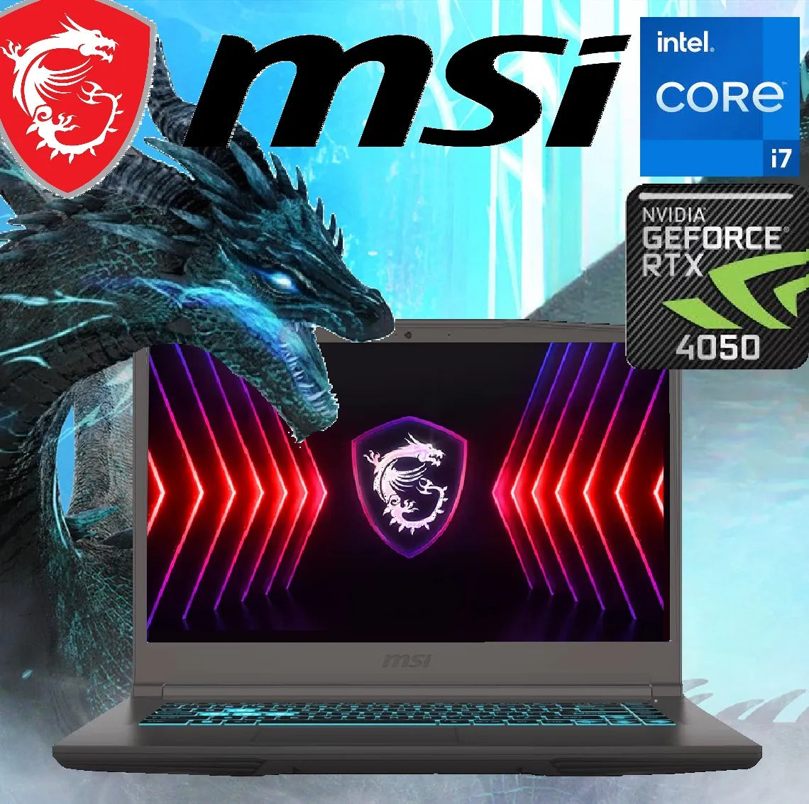 MSI THIN 15 B13VE Intel® Core™ i7-13620 | 16GB DDR4 ; 512GB SSD | RTX™ 4050 6GB GDDR6 | 15.6″ IPS Display 144 Hz | Blue Backlit Keyboard | DOS | Cosmos Grey