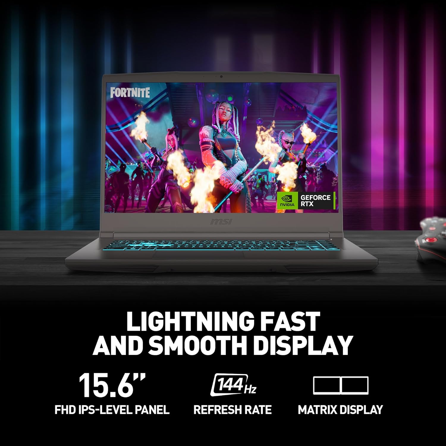 MSI THIN 15 B13VE Intel® Core™ i7-13620 | 16GB DDR4 ; 512GB SSD | RTX™ 4050 6GB GDDR6 | 15.6″ IPS Display 144 Hz | Blue Backlit Keyboard | DOS | Cosmos Grey