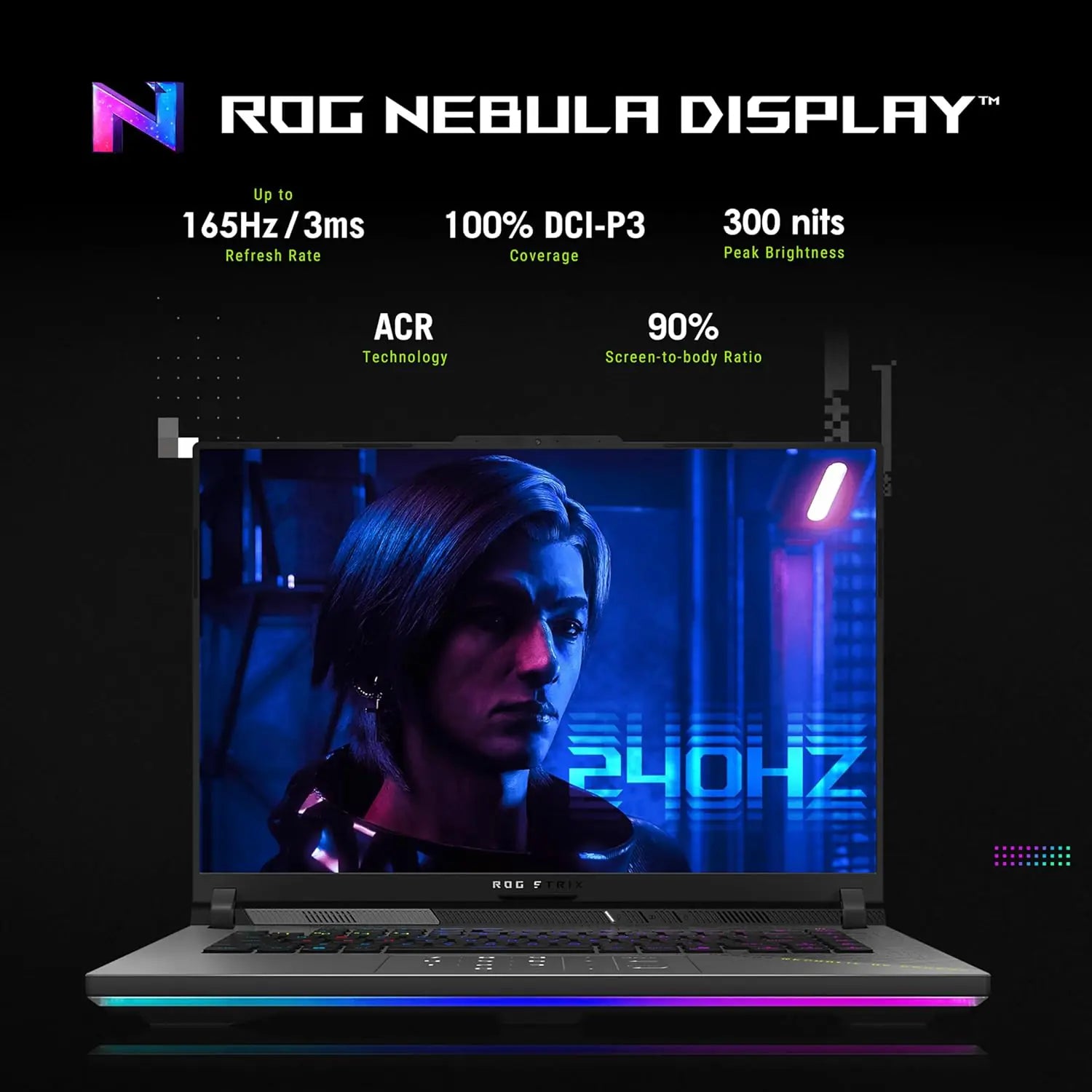 ASUS ROG Strix G16 AMD Ryzen™ 9 8940HX | 16GB DDR5 RAM ; 1TB NVMe SSD | RTX™ 5070 Ti 12GB GDDR7 | 16 inch  WUXGA 165Hz IPS Display | Backlit 4-Zone RGB Keyboard  | Windows 11