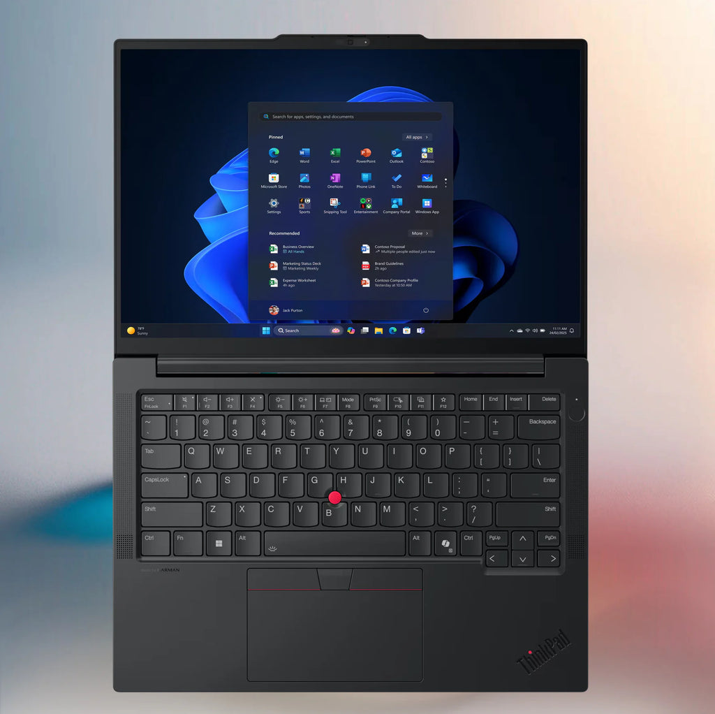 LENOVO ThinkPad E14 Gen 7 AI PC Intel® Core™ Ultra 7 255H | 16GB DDR5 RAM ; 512GB NVMe SSD | 14 inch WUXGA IPS Display | DOS | Backlit KeyBoard |Lenovo® Laptop Bag Incl. |  Carbon BLACK