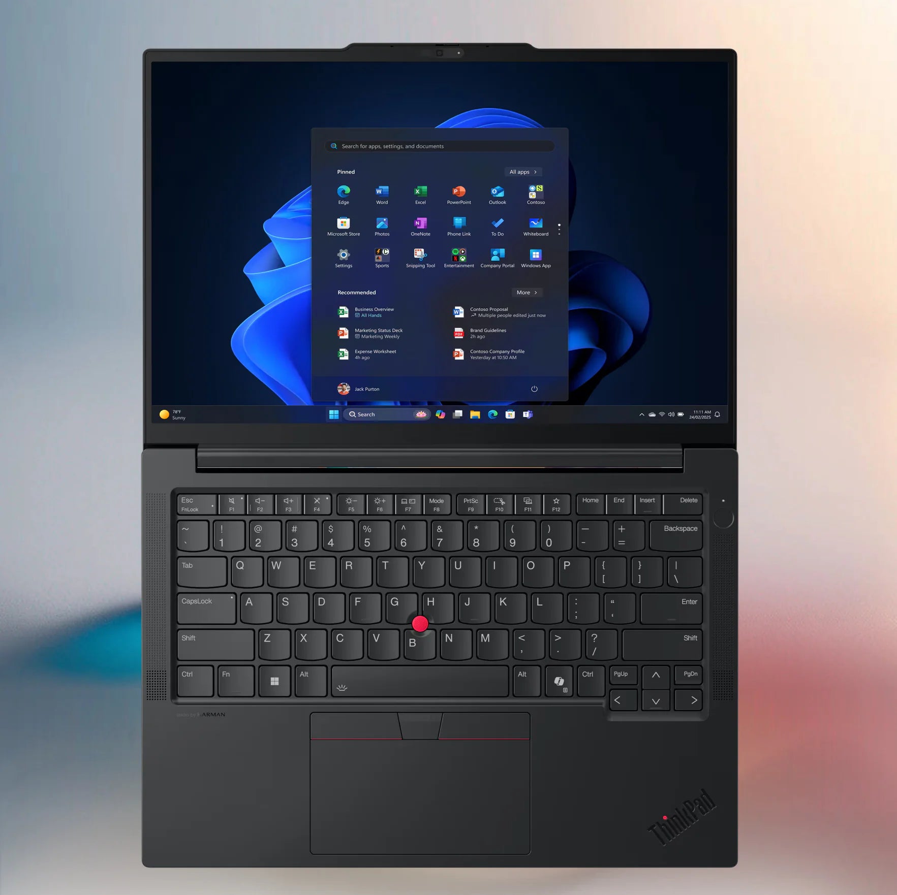 LENOVO ThinkPad E14 Gen 7 AI PC Intel® Core™ Ultra 7 255H | 16GB DDR5 RAM ; 512GB NVMe SSD | 14 inch WUXGA IPS Display | DOS | Backlit KeyBoard |Lenovo® Laptop Bag Incl. |  Carbon BLACK