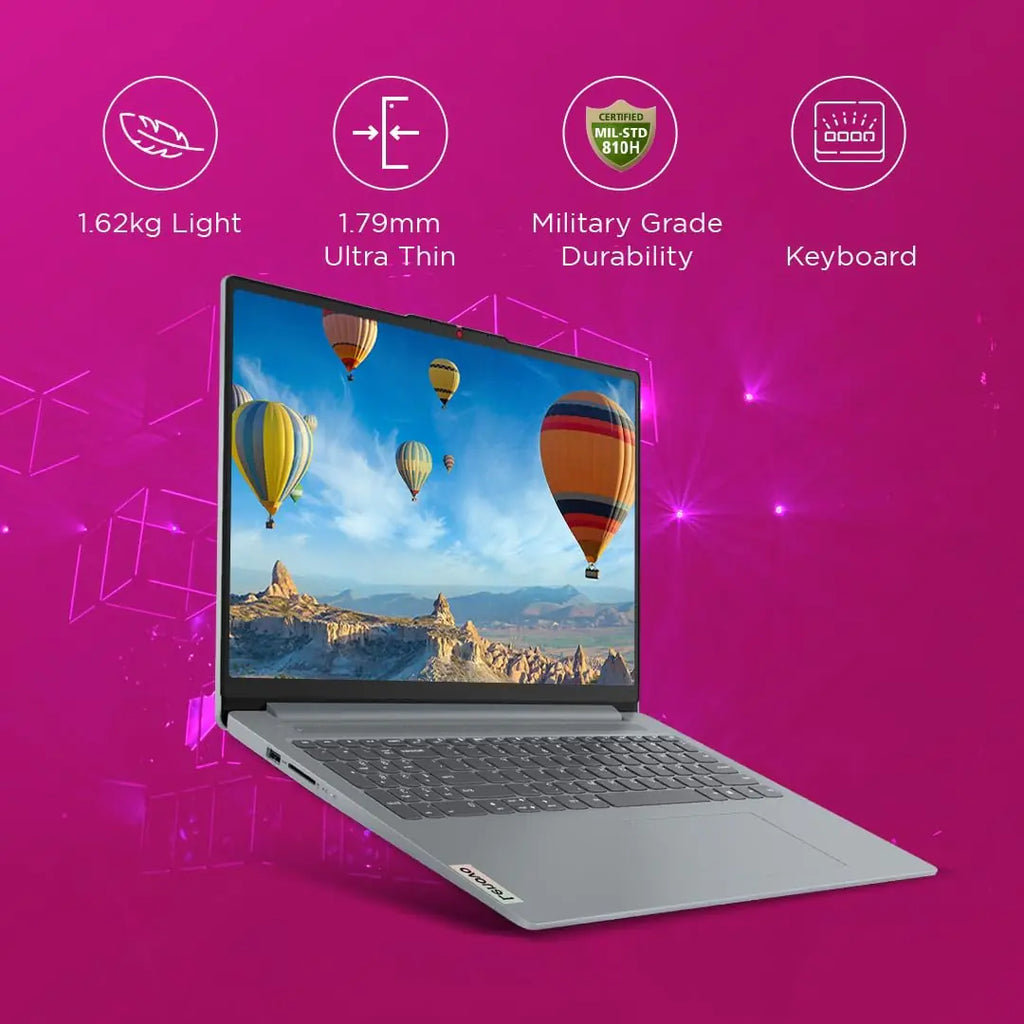 LENOVO IdeaPad Slim 3 15IRH10 Intel® Core™ i7-13620H | 16GB DDR5 RAM , 512GB SSD NVMe® | Intel® UHD Graphics | 15.3″ WUXGA (1920×1200) IPS Display | English/Arabic Keyboard | DOS | Luna Grey – 1 YEAR WARRANTY