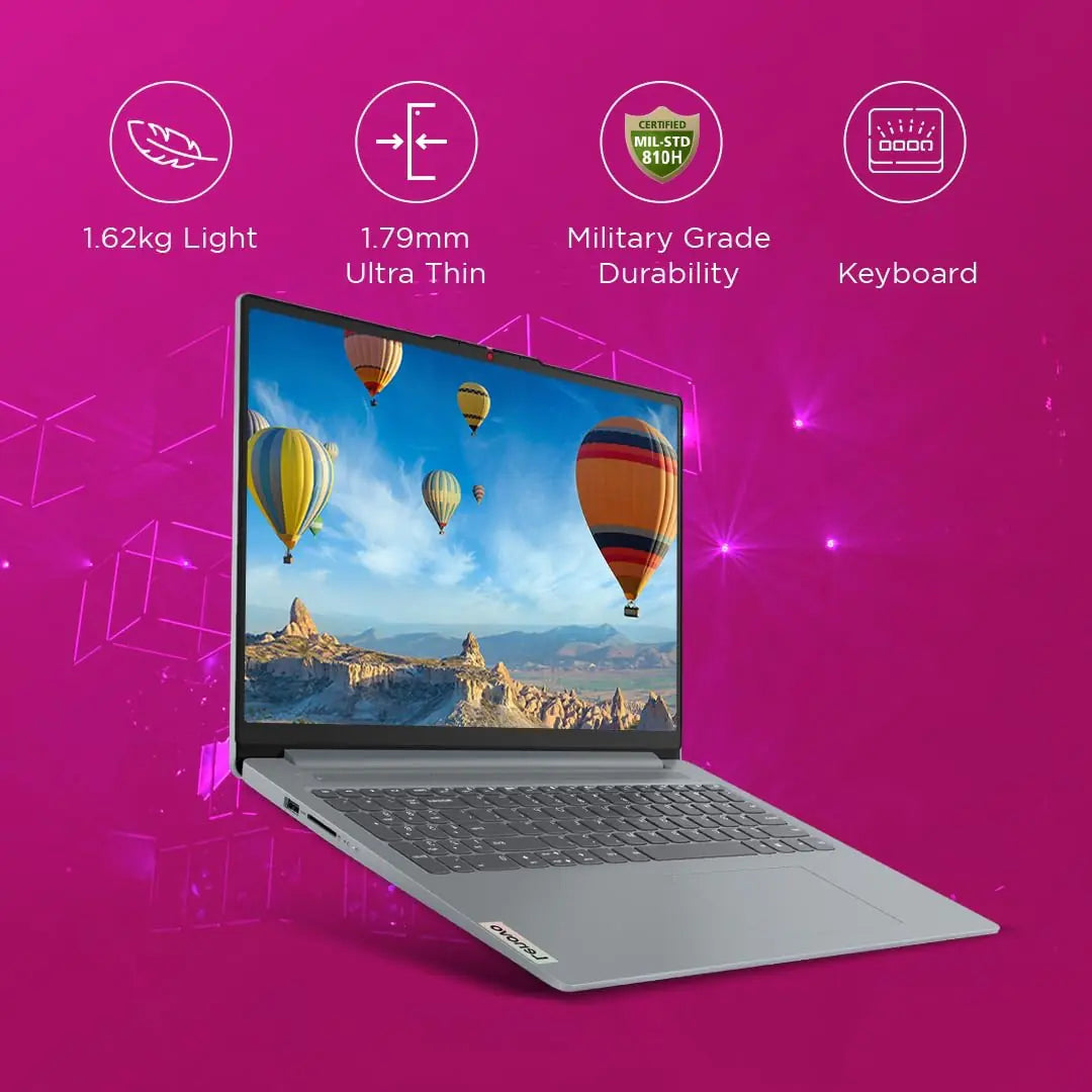 LENOVO IdeaPad Slim 3 15IRH10 Intel® Core™ i7-13620H | 16GB DDR5 RAM , 512GB SSD NVMe® | Intel® UHD Graphics | 15.3″ WUXGA (1920×1200) IPS Display | English/Arabic Keyboard | DOS | Luna Grey – 1 YEAR WARRANTY