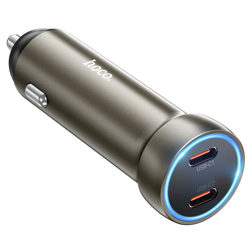 Hoco Z54B Prosperous 60W Dual Type-C Car Charger
