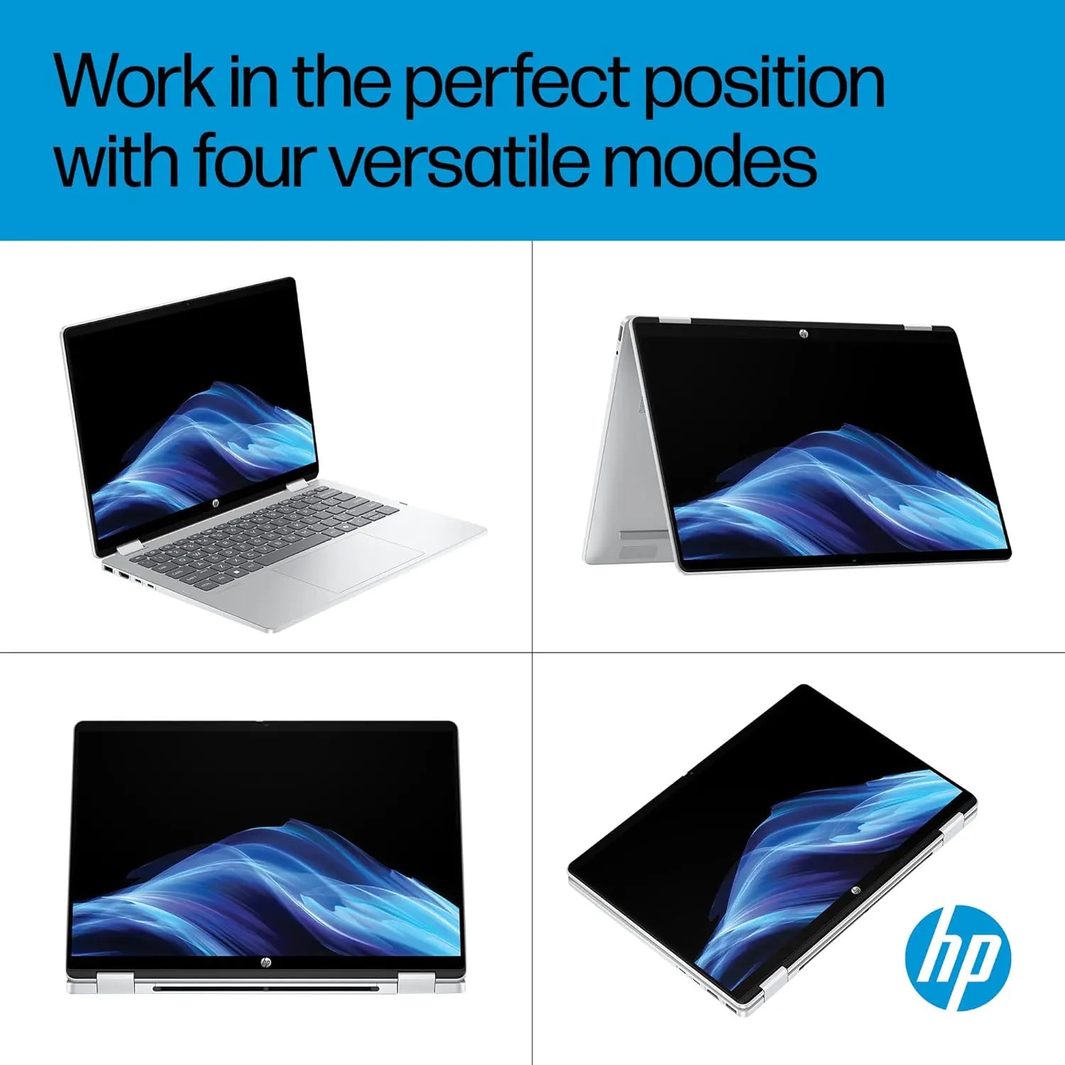 HP OmniBook 5 Flip  Intel® Core™ 5 120U | 8GB DDR5 , 512GB NVMe SSD | 14-inch 2K IPS TouchScreen | Intel® Graphics | Backlit Keyboard | Windows 11 | Silver  14-fp0013dx
