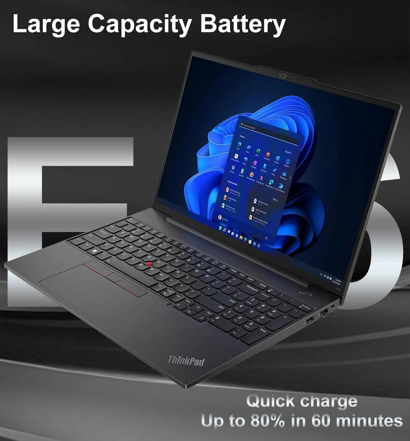 Lenovo ThinkPad E16 Gen 2 Intel® Core™ Ultra 5 125U | 8GB DDR5 RAM ; 512GB SSD |  16 inch WUXGA IPS Display | Intel® Graphics | DOS | Graphite Black