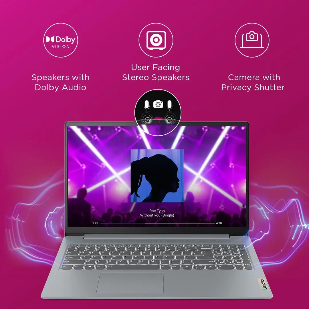 LENOVO IdeaPad Slim 3 15IRH10 Intel® Core™ i7-13620H | 16GB DDR5 RAM , 512GB SSD NVMe® | Intel® UHD Graphics | 15.3″ WUXGA (1920×1200) IPS Display | English/Arabic Keyboard | DOS | Luna Grey – 1 YEAR WARRANTY