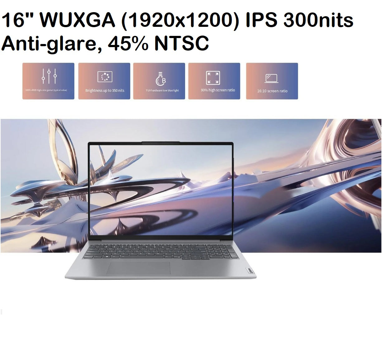 Lenovo ThinkBook 16 G6 IRL  Intel® Core™ i7-13700H | 16GB DDR5-5200 RAM , 512GB SSD | Intel® UHD Graphics | 16″ WUXGA IPS 300nits Anti-glare | DOS | English/Arabic Keyboard | SD Card Reader | Arctic Grey